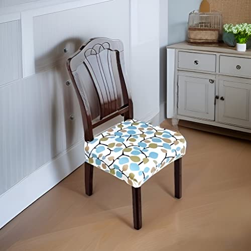 FABANE Dining Chair Seat Cover Set of 6 Seater pcs are Easily Washable Stretchable and Comfortable for Dining Room Home Decor Slip Cover Universal Size (6 Seat Covers, Aqua) - Image 1