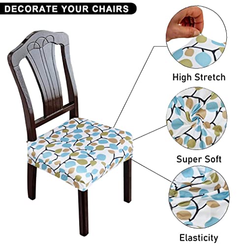 FABANE Dining Chair Seat Cover Set of 6 Seater pcs are Easily Washable Stretchable and Comfortable for Dining Room Home Decor Slip Cover Universal Size (6 Seat Covers, Aqua) - Image 2