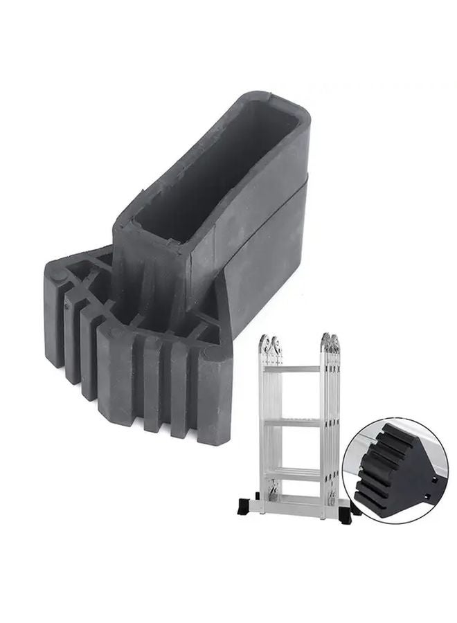 Durable Fan Shaped Ladder Foot Cover Anti Slip Black Plastic Ladder Accessory 1pc - Image 2