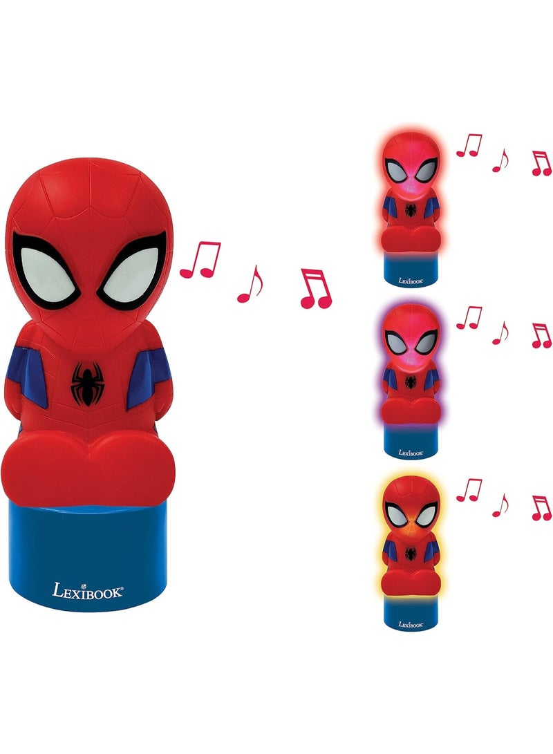 Lexibook Spiderman Nightlight and Speaker for Children's Room, Color Change, Soft Light, Battery Operated - Image 2