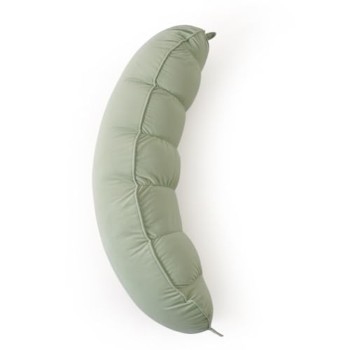 Ailuteie Peallow(Pat. Pend) – Long Round Body Pillow for Adults, Bolster Pillow for Sleeping, Soft and Supportive Pillow for Sleeping & Lumbar Support (Celadon Green, 29.5") - Image 1