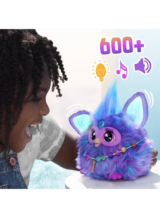 Furby أرجواني، 15 إكسسوارات موضة، ألعاب قماشية تفاعلية للأطفال من عمر 6 سنوات وما فوق، تعمل بالصوت، - Image 4