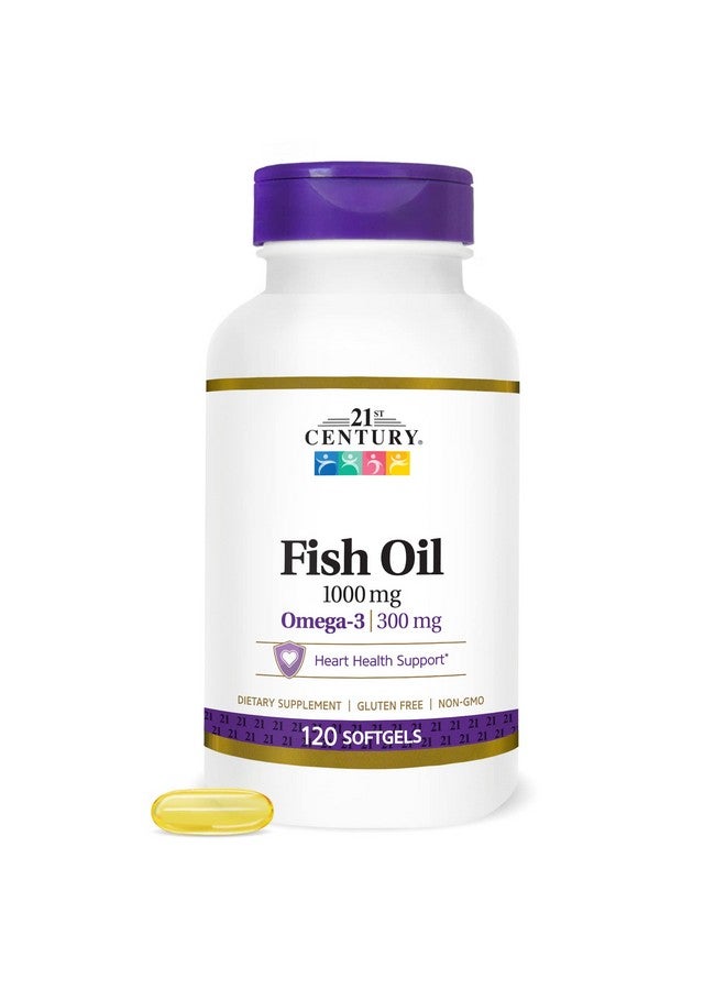 21st Century Fish Oil 1000 mg Softgels, 120 Count - Image 1