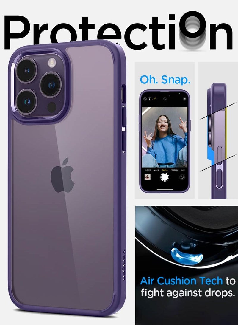 Spigen Ultra Hybrid for iPhone 14 Pro Case Cover - Deep Purple  - Image 4