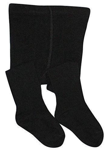 BEAR MUM Baby Girls' Seamless Organic Cotton Tights Black 6-12month - Image 5