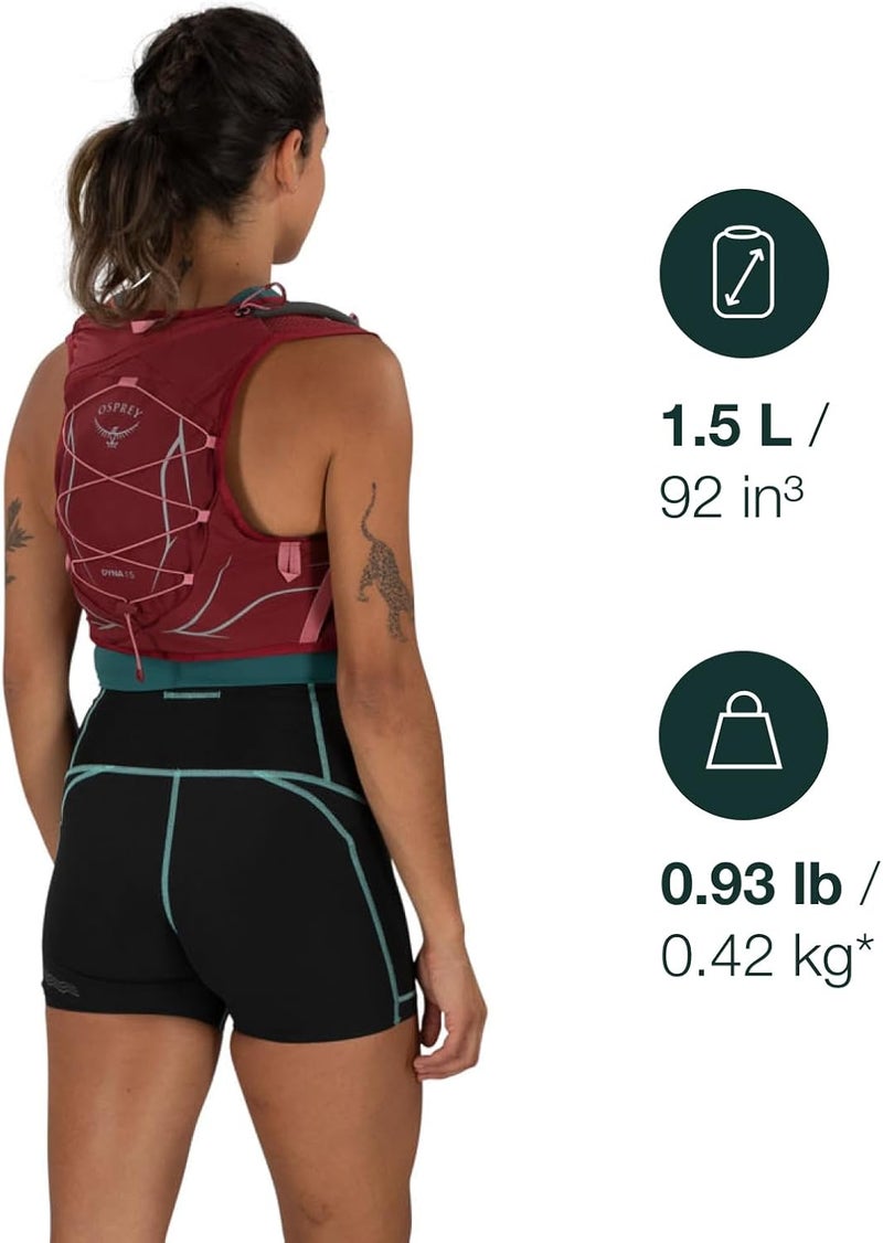 Osprey Women's Dyna 1.5 Running Hydration Vest - Cascade Blue/Silver Lining - Image 2