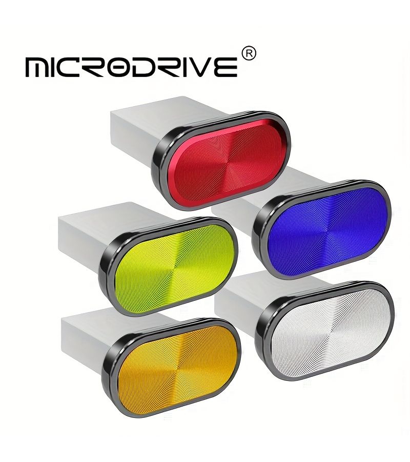 USB Flash Drive 16GB Silver Metal Button Compact Portable Reliable Data Transmission Five Colors Available - Image 1