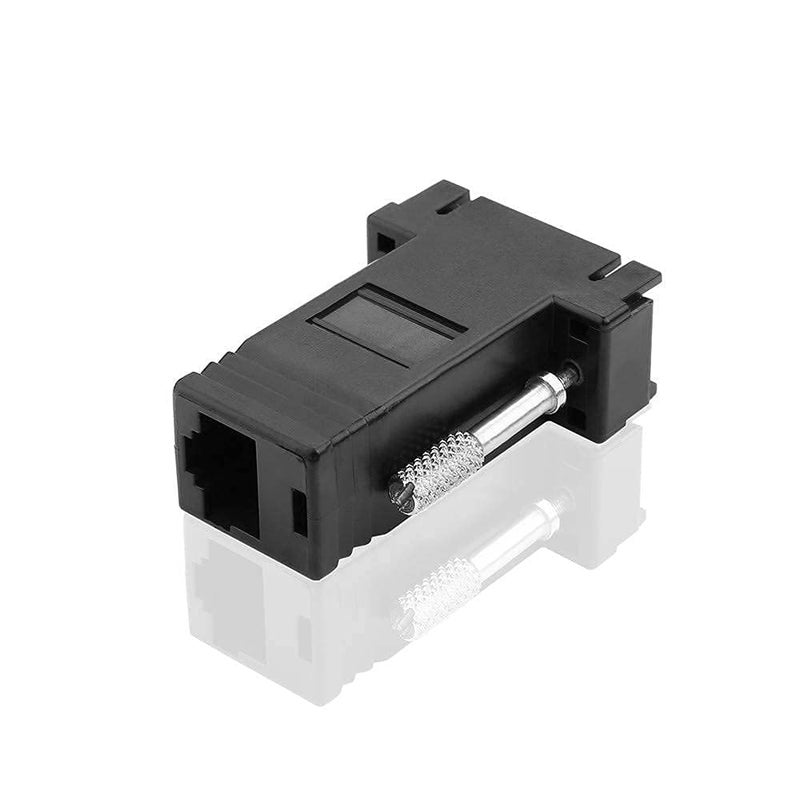 Black Crown VGA Male to RJ45 Female Converter, VGA to LAN Extender VGA RGB HDB Male to LAN CAT5 CAT6 RJ45 Net Cable Female Adapter. Black. (5 Pair) - Image 3