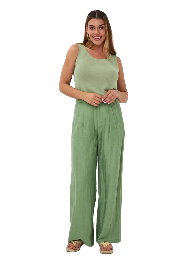 EsQualo Esqualo Trousers Broeken Wide Light Crinkle