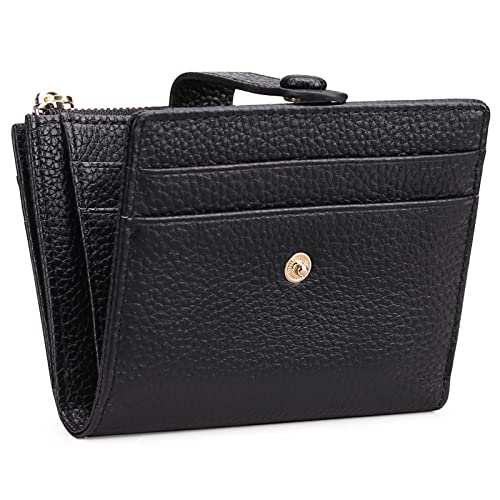 FALAN MULE Small Wallets for Women RFID Blocking Slim Bifold Leather Womens Wallet with Zipper Coin Purse - Image 1