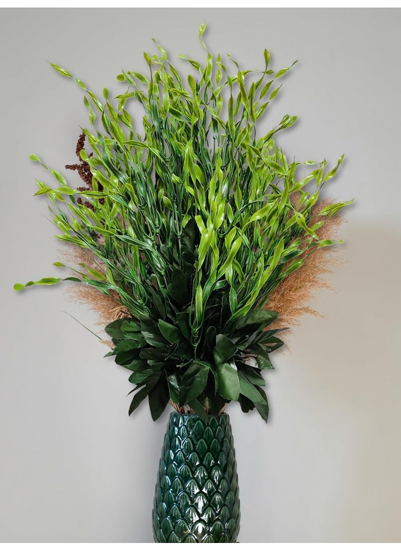 ARTSY ARTSY Artificial Plants for Home Decor Plant Leaves Bunch for Potvase HomeOffice Decor Gift Craft Artificial Flowers Without vase Pack 1 Piece 60 cm Height Green  - Image 1