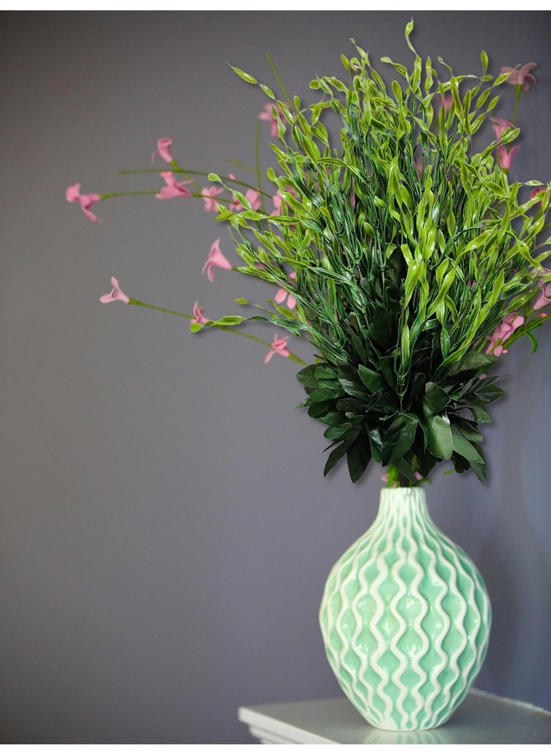 ARTSY ARTSY Artificial Plants for Home Decor Plant Leaves Bunch for Potvase HomeOffice Decor Gift Craft Artificial Flowers Without vase Pack 1 Piece 60 cm Height Green  - Image 2
