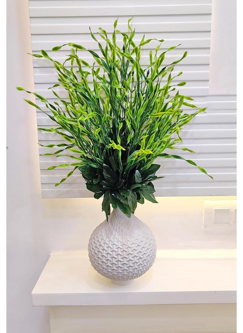 ARTSY ARTSY Artificial Plants for Home Decor Plant Leaves Bunch for Potvase HomeOffice Decor Gift Craft Artificial Flowers Without vase Pack 1 Piece 60 cm Height Green  - Image 5