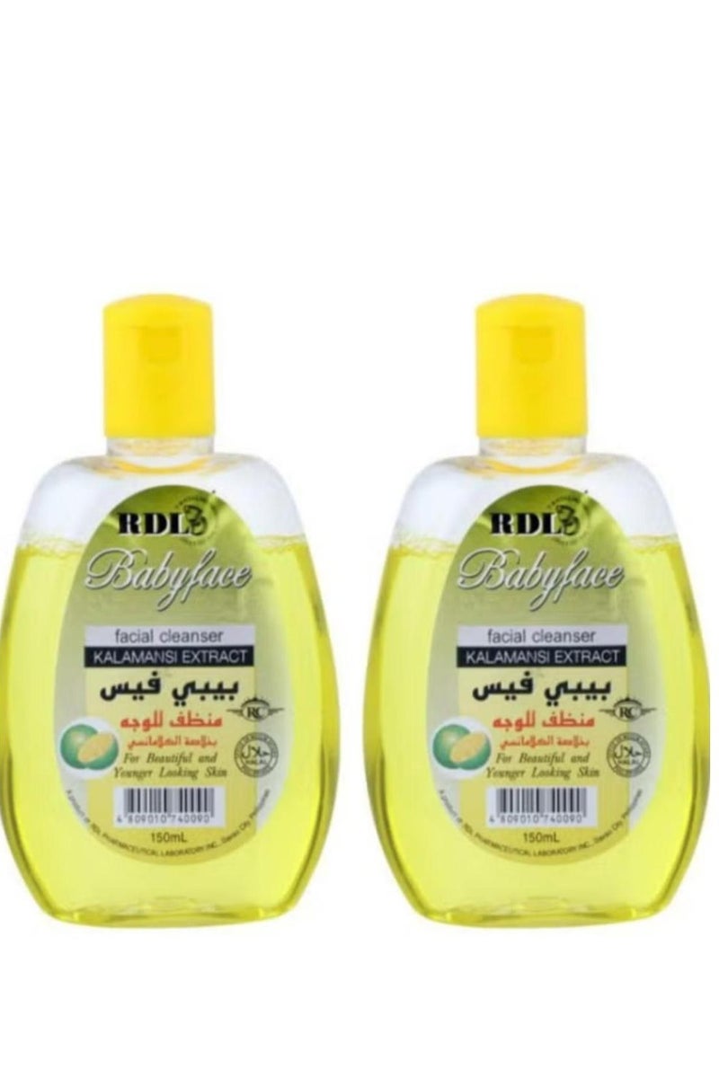 ار دي ال منظف الوجه بيبي فيس بخلاصة الكالامانسي 150 مل قطعتين