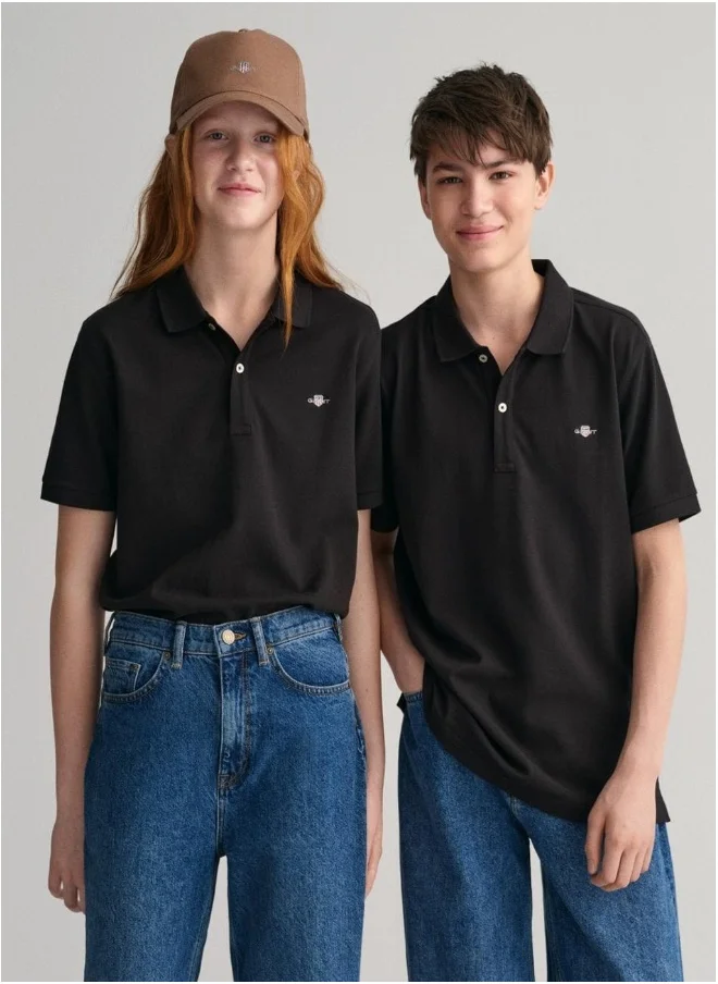 غانت Teens Shield Pique Polo Shirt