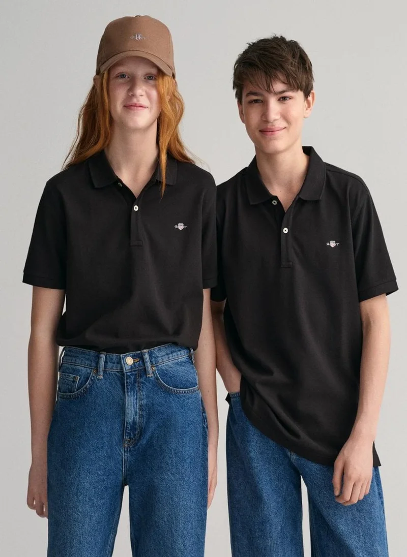 غانت Teens Shield Pique Polo Shirt