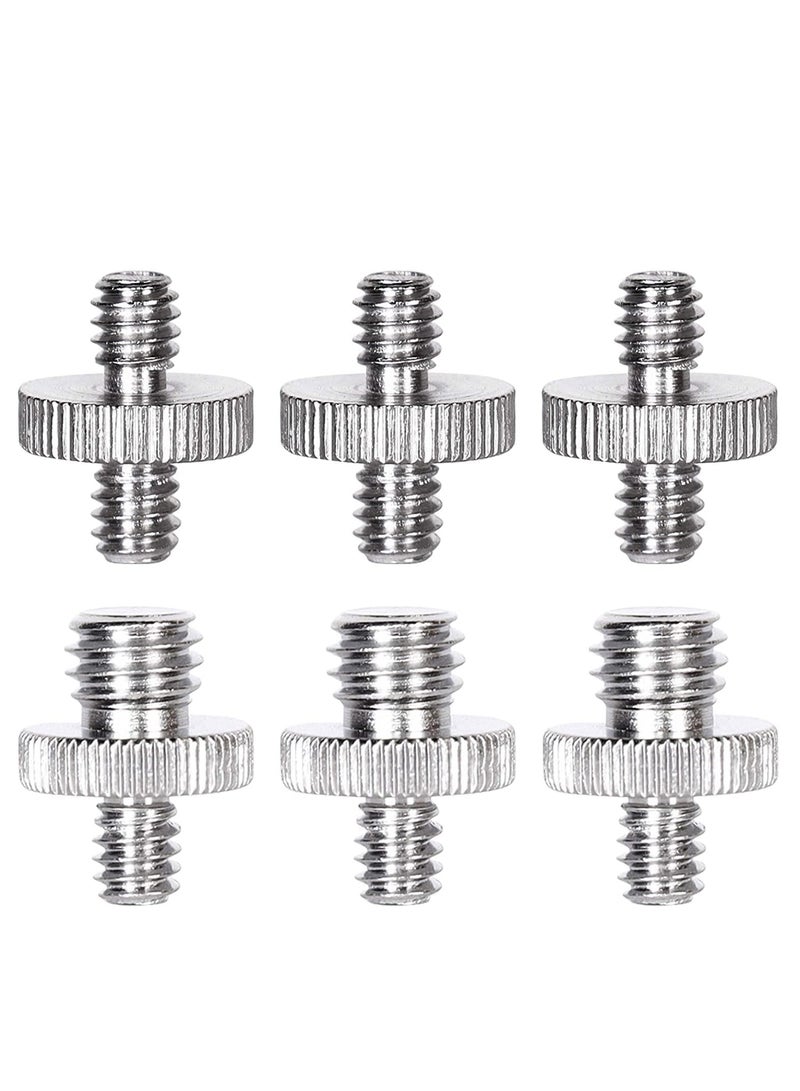 Zikra Tripod Threaded Screw 1/4" to 1/4" and 1/4" to 3/8" Camera Tripod Screw Double Head Stud Adapter for DSLR Tripod Mount Holder Monopod Ball Head 6 Pac (3 * 1/4" to 1/4" + 3 * 1/4" to 3/8") - Image 4