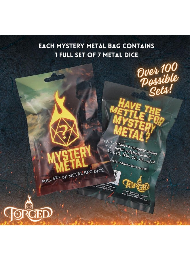 Forged Dice Co. Mystery Dice Bag DND Dice Set Blind Surprise Bag - Contains 1 Complete Set of 7 Metal Dice D4, D6, D8, D10, D12, D20, D% for RPG Board Game and DND Accessories - Image 2