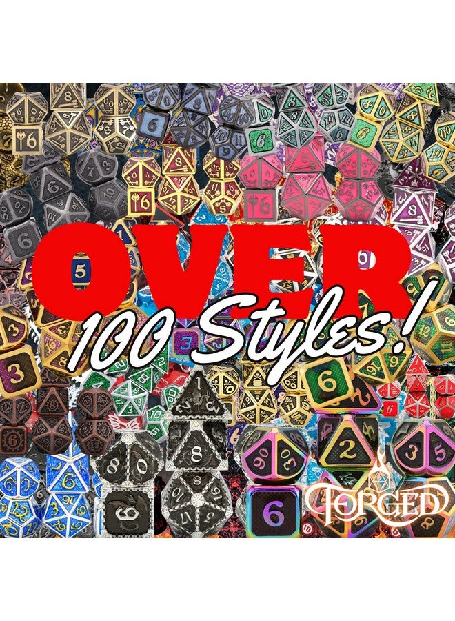 Forged Dice Co. Mystery Dice Bag DND Dice Set Blind Surprise Bag - Contains 1 Complete Set of 7 Metal Dice D4, D6, D8, D10, D12, D20, D% for RPG Board Game and DND Accessories - Image 3