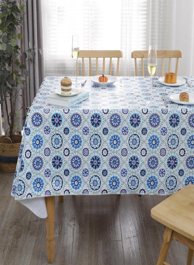 Walrus Heavy Duty Vinyl Tablecloth with Flannel Backing Waterproof Oil-Proof Plastic Table Cloth Stain-Resistant Wipeable Rectangle or Square Table Cover for Indoor and Outdoor (Floral Vine,54x54 Inch) - Image 3