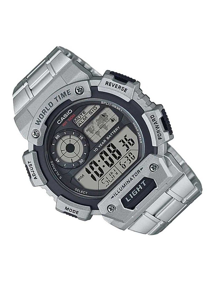 CASIO Casio G-Shock Silver Rubber Casual Watch For Men - AE-1400WHD-1AVDF  - Image 3