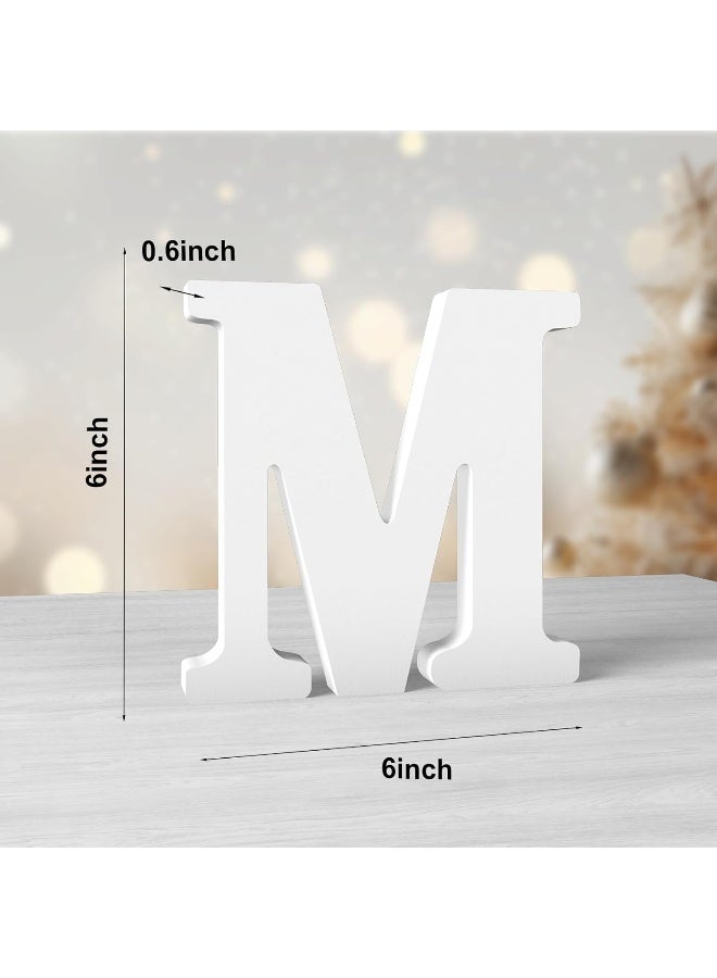 TPGP 6 Inch White Wood Letters - Unfinished Wood Letters for Wall Decor & Craft Projects - Image 2