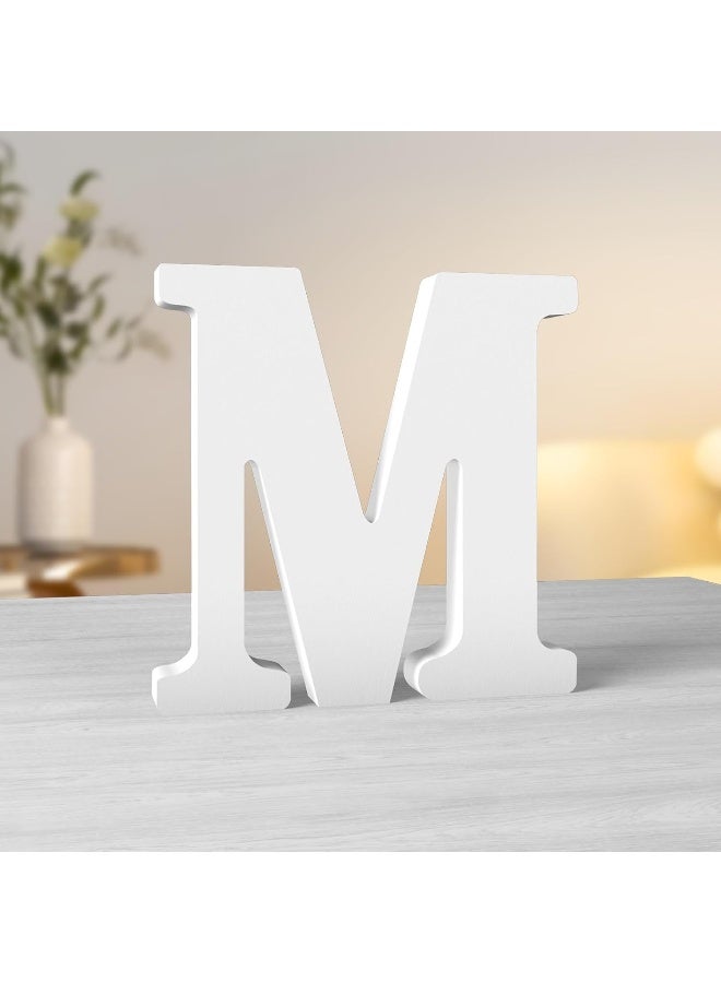 TPGP 6 Inch White Wood Letters - Unfinished Wood Letters for Wall Decor & Craft Projects - Image 1