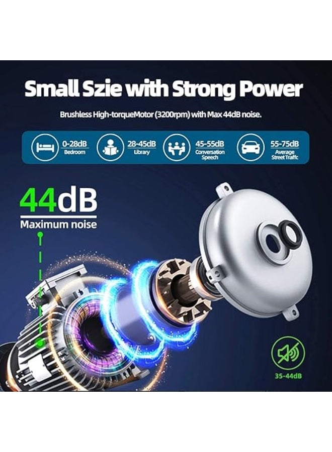 جهاز تدليك عضلات محمول بتقنية النبض العميق – 6 سرعات مع شاشة لمس ورؤوس متعددة – هادئ للاستخدام المنزلي والرياضي والمكتبي - Image 5