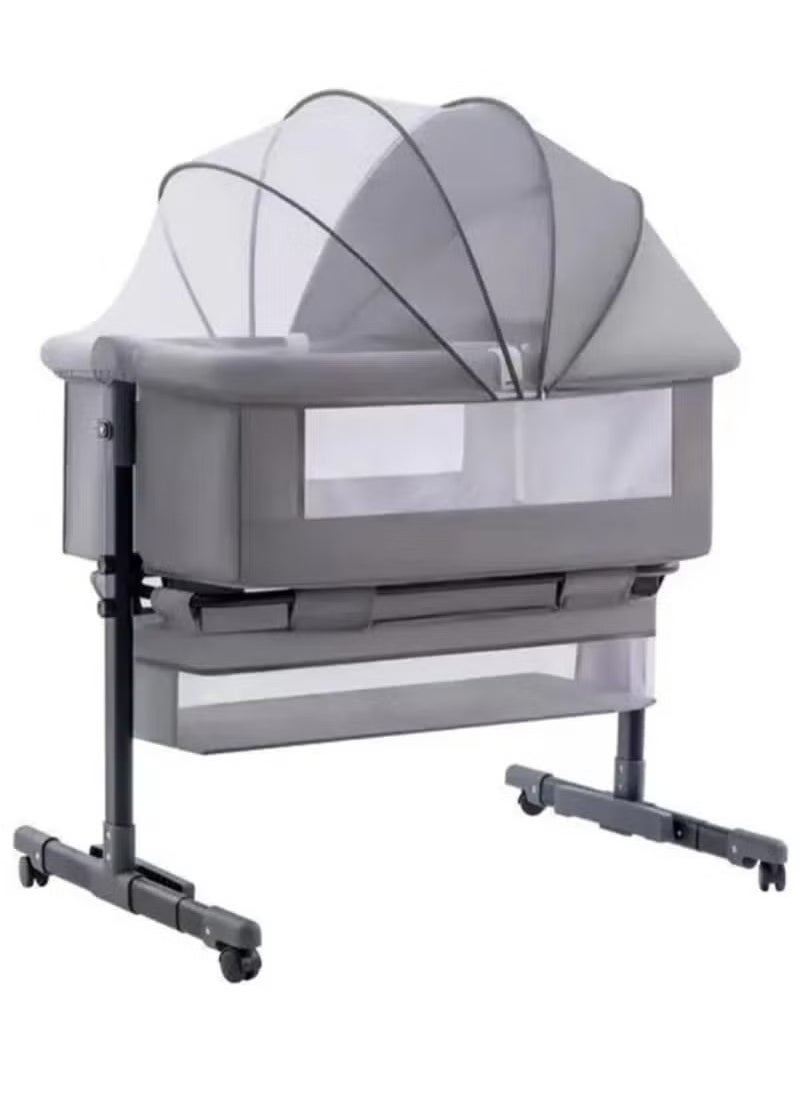 Gonice - 3 in 1 Portable Foldable Baby Bed Travel Bed with Adjustable Height Breathable Mesh and Mattress - Image 1