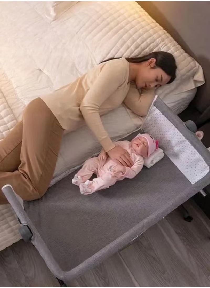 Gonice - 3 in 1 Portable Foldable Baby Bed Travel Bed with Adjustable Height Breathable Mesh and Mattress - Image 1