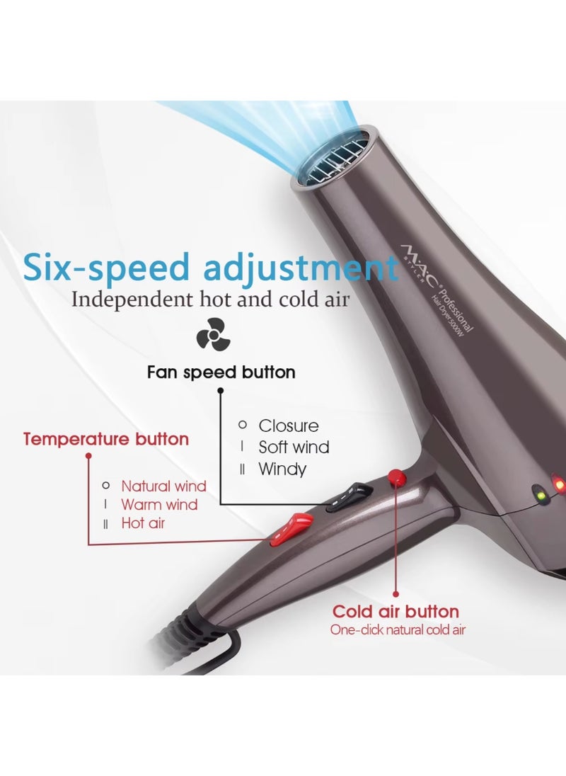Mac Styler Mac Styler Professional Hair Dryer 5000W High Speed ​​Hair Dryer Styling Tool Powerful Hair Dryer Set MC-6673  - Image 2