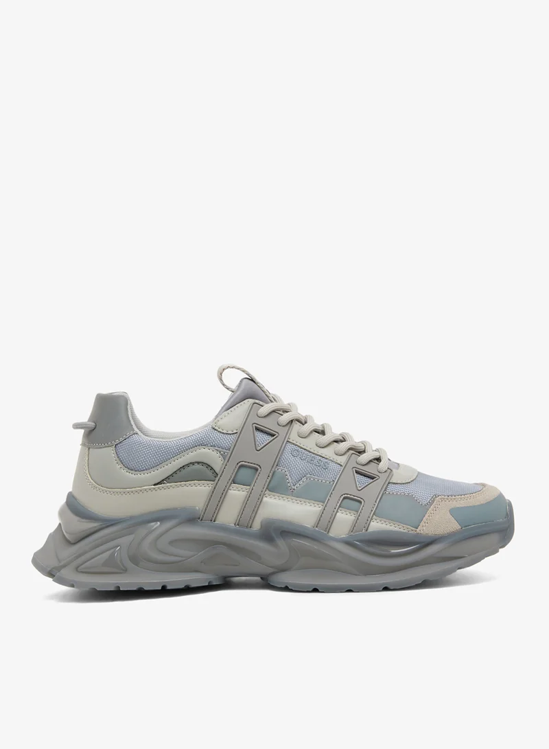 جس Lace Up Low Top Sneakers