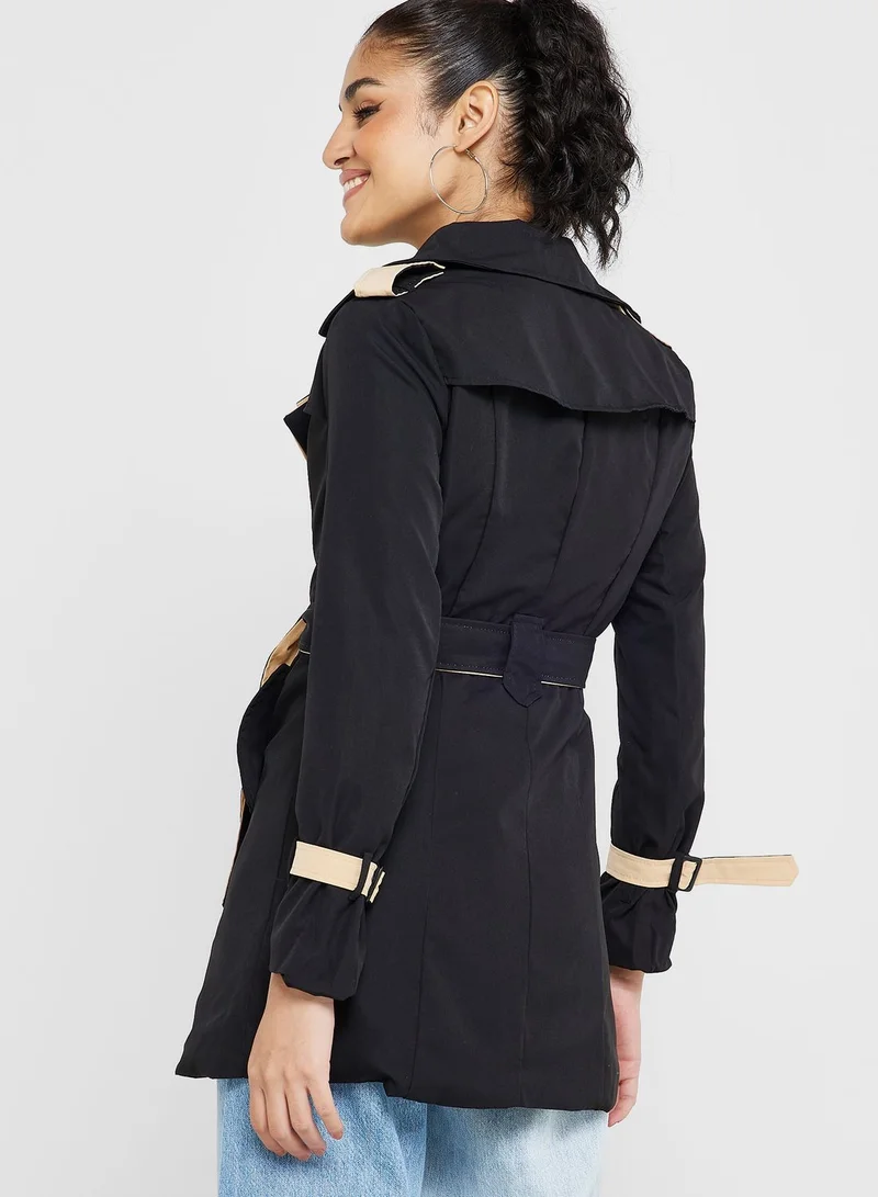 ELLA Colorblock Trench Coat