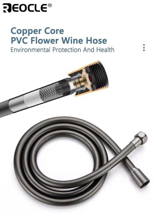 REOCLE 2.0m PVC Universal High Pressure Shower Hose Smooth Flexible Anti Twist Shower Pipe with Sealing Washer Ideal for Bath Tap Showerhead Replacement and Home Bathroom Upgrade - Image 5