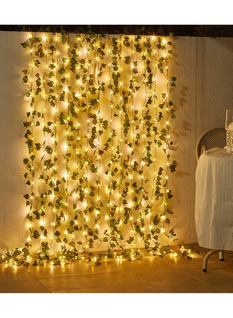 Rattan String Lights Outdoor 100 Led 32.8 FT Realistic Plants String Lights LED Decorative Lights Garland Vines with Lights for Bedroom Home Festival Wedding Party Diwali Decoration (Solar Powered) - Image 1