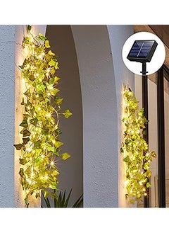 Generic Rattan String Lights Outdoor 100 Led 32.8 FT Realistic Plants String Lights LED Decorative Lights Garland Vines with Lights for Bedroom Home Festival Wedding Party Diwali Decoration (Solar Powered)  - Image 2