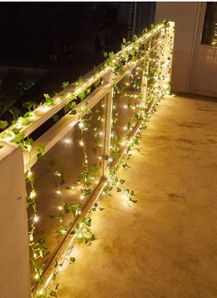 Generic Rattan String Lights Outdoor 100 Led 32.8 FT Realistic Plants String Lights LED Decorative Lights Garland Vines with Lights for Bedroom Home Festival Wedding Party Diwali Decoration (Solar Powered)  - Image 4
