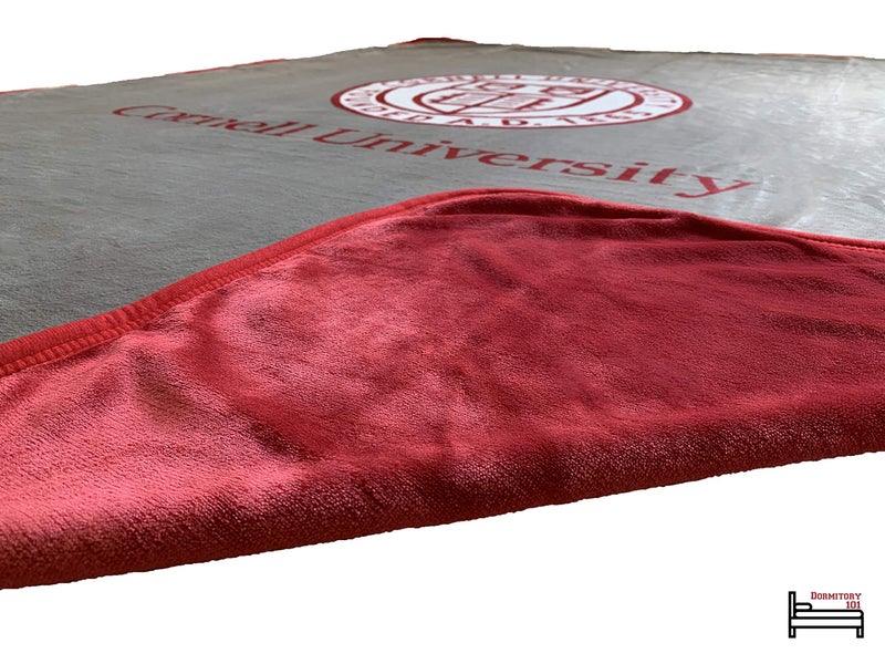 Dormitory 101 Cornell U Premium Plush Fleece Blanket - X Large 60"X80". Fits Queen or Twin XL Beds. Winter Holiday Graduation Gifts University Colors & Logo - Image 4