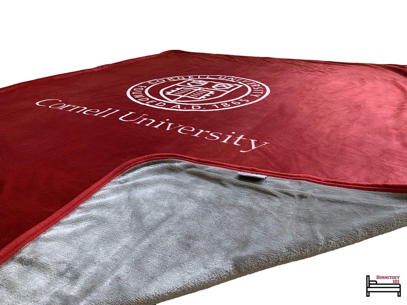 Dormitory 101 Cornell U Premium Plush Fleece Blanket - X Large 60"X80". Fits Queen or Twin XL Beds. Winter Holiday Graduation Gifts University Colors & Logo - Image 2