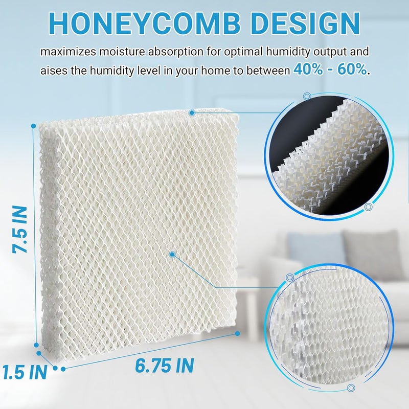 Lemige 6 Pack Humidifier Wicking HFT600 Filters T Compatible with Honeywell Tower Humidifier HEV615 HEV620, Compare to Part HFT600T HFT600PDQ - Image 5