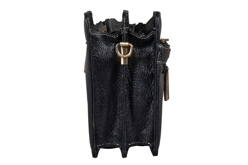 BRAND LEATHER Solid 9 Cms Cosmetic Pouch (M_BL1176_BLACK) - Image 4