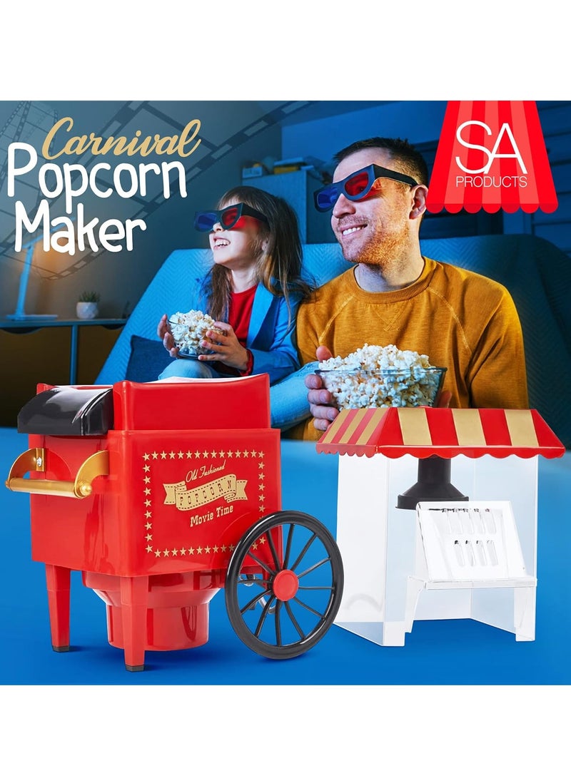 TIGER Carnival Popcorn Maker – Nostalgic Movie Night Hot Air Popcorn Machine, Healthy Homemade Popcorn - Image 4