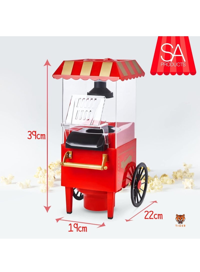 TIGER Carnival Popcorn Maker – Nostalgic Movie Night Hot Air Popcorn Machine, Healthy Homemade Popcorn - Image 5
