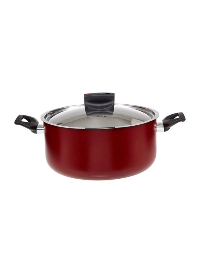Prestige Safecook Non-Stick Covered Casserole Red 22cm - Image 1