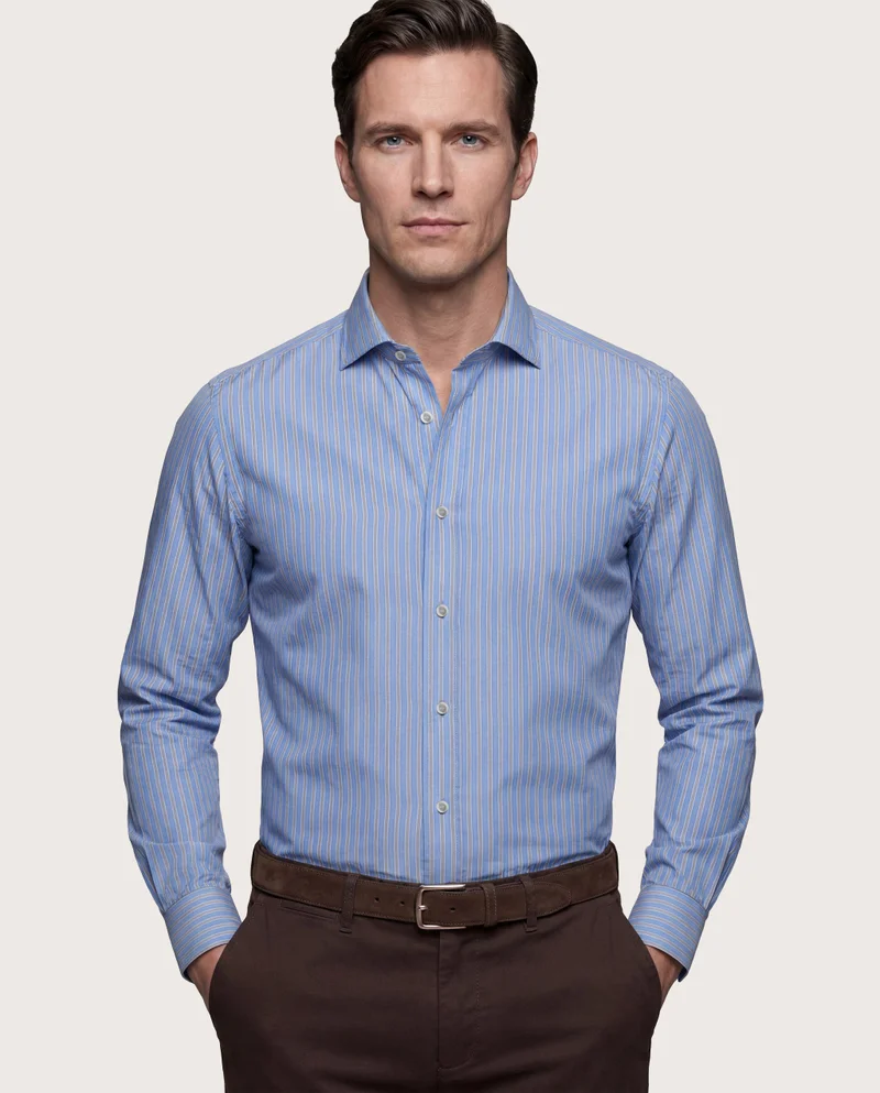 كاميتشسما Striped Poplin Shirt