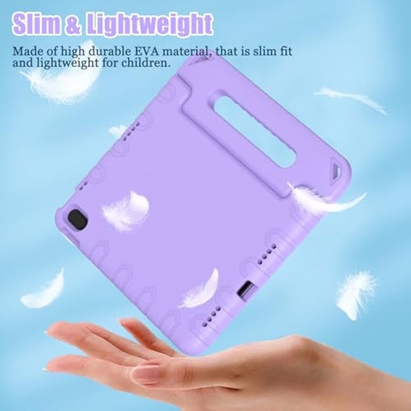 افاوو حافظة حماية للاطفال لجهاز ايباد الجديد (A16) الجيل 11 11 انش 2025، ايباد الجيل العاشر 10.9 انش 2022 مع شاشة حماية مدمجة، غطاء مقبض خفيف الوزن مضاد للصدمات لايباد الجيل 10/11، ارجواني فاتح - Image 5