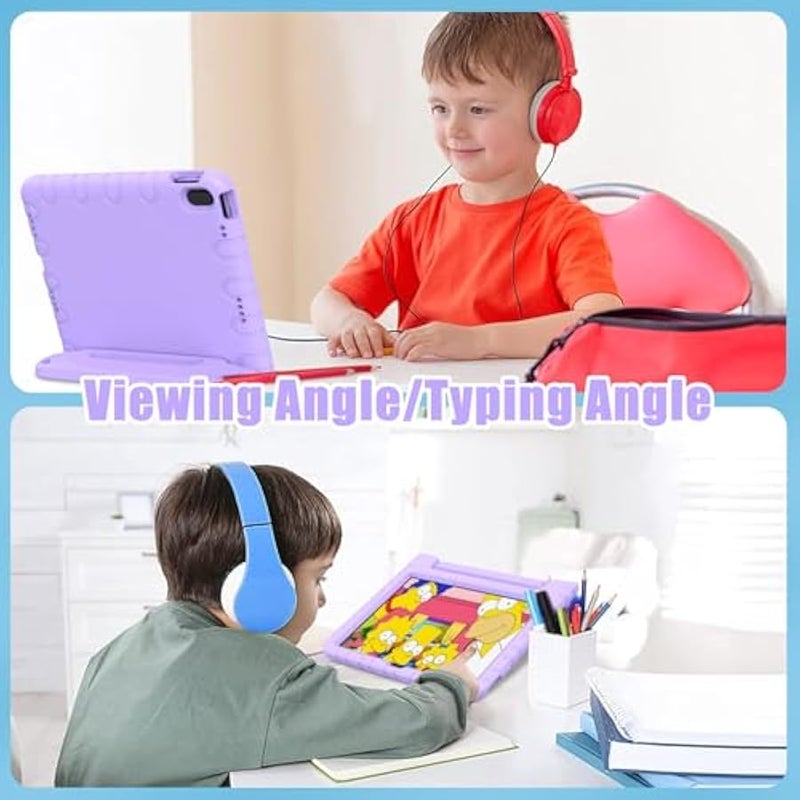 افاوو حافظة حماية للاطفال لجهاز ايباد الجديد (A16) الجيل 11 11 انش 2025، ايباد الجيل العاشر 10.9 انش 2022 مع شاشة حماية مدمجة، غطاء مقبض خفيف الوزن مضاد للصدمات لايباد الجيل 10/11، ارجواني فاتح - Image 3