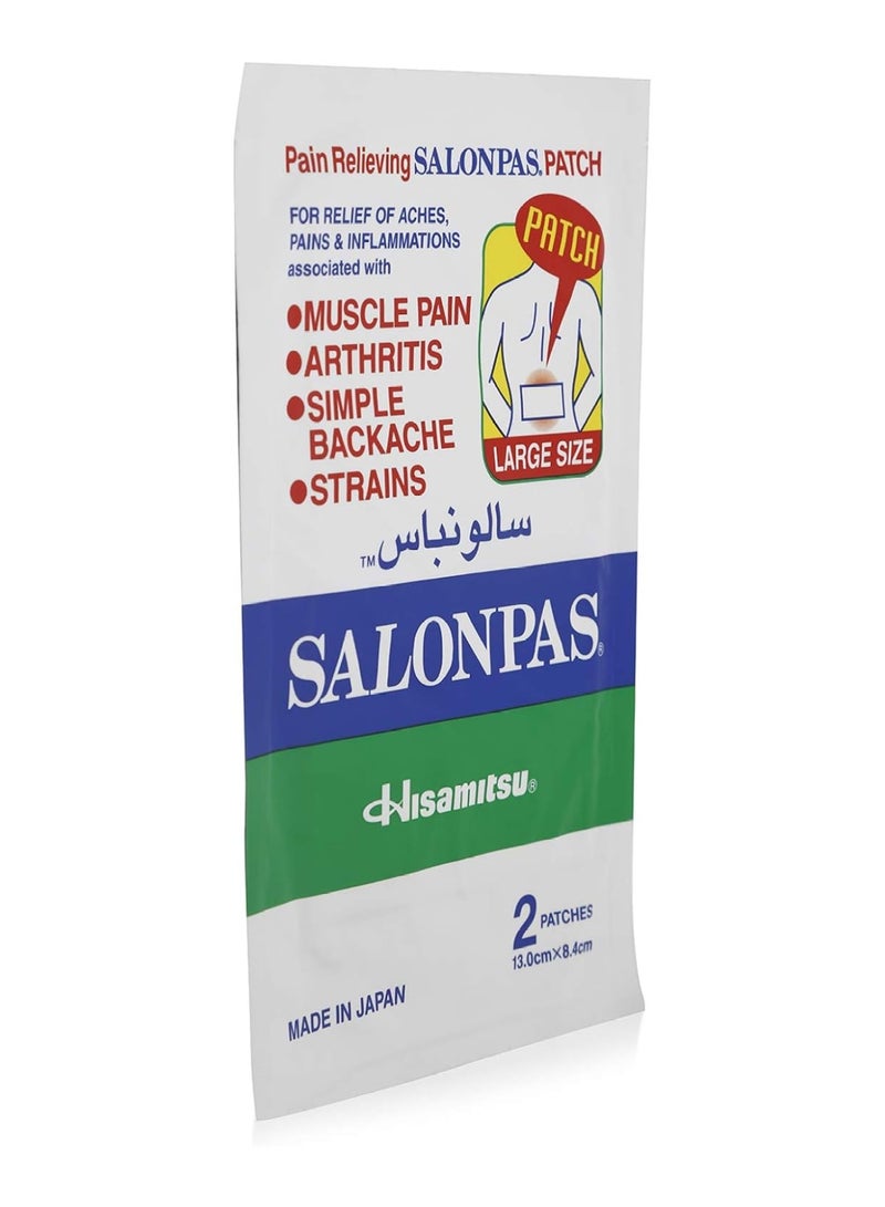 Salonpas Large Pain Relieving Patch - 2 Pieces - Image 1