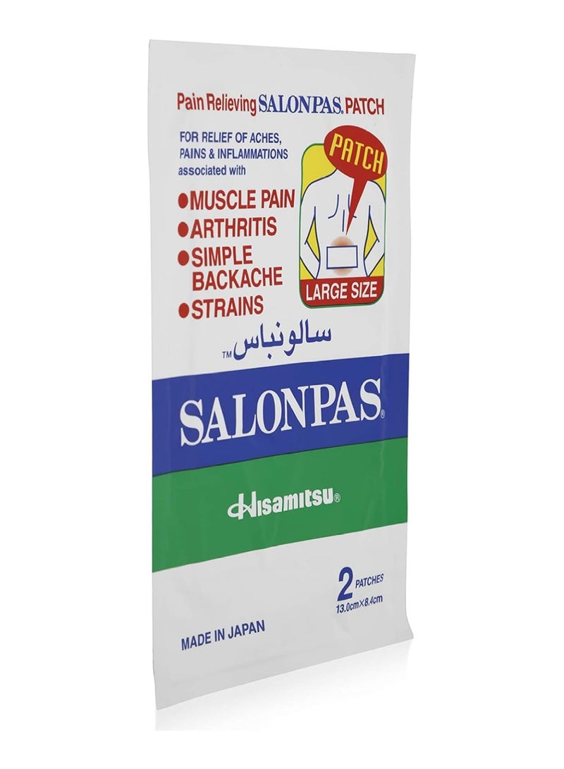 Salonpas Large Pain Relieving Patch - 2 Pieces - Image 2