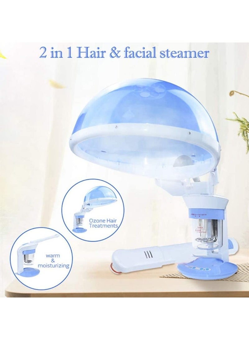 DubaiGallery Portable Home Use 2 in 1 Hot Mist Facial Steamer Humidifier Ozone Hair Facial Steamer Skin Care Facial Atomizer Multifunctional Tool - Image 1
